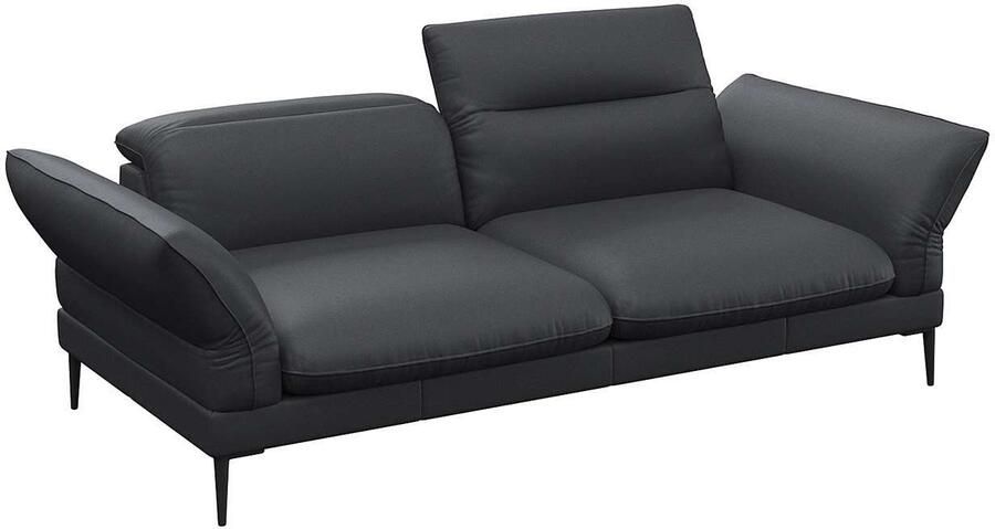 FLEXLUX 2 5-zits Salino functie-sofa relaxsofa Bank met arm- en hoofdeinde verstellingen koudschuim & staalgolven - Foto 4
