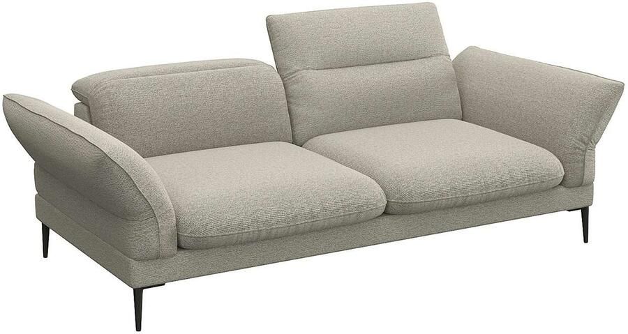 FLEXLUX 2 5-zits Salino functie-sofa relaxsofa Bank met arm- en hoofdeinde verstellingen koudschuim & staalgolven - Foto 4