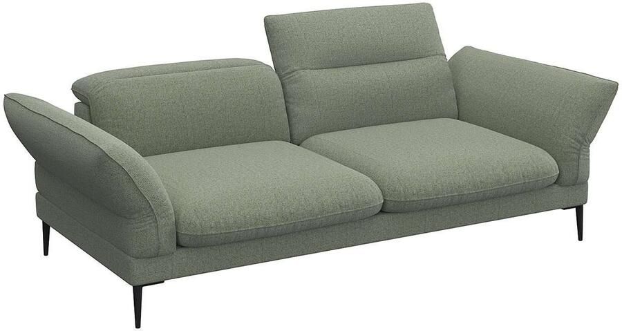 FLEXLUX 2 5-zits Salino functie-sofa relaxsofa Bank met arm- en hoofdeinde verstellingen koudschuim & staalgolven - Foto 4