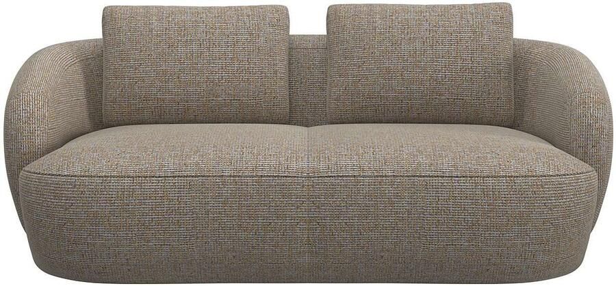 FLEXLUX 2 5-zits Torino rond bank loveseat Modern organisch bankontwerp koudschuim golfvering - Foto 5