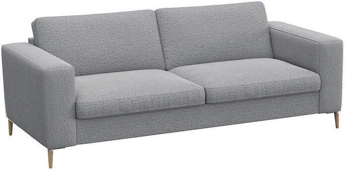 FLEXLUX 2 5-zitsbank Fiore super zitcomfort door koudschuim brede armleuningen voeten van aluminium + eiken - Foto 5