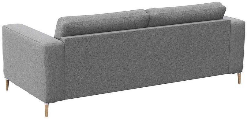 FLEXLUX 2 5-zitsbank Fiore super zitcomfort door koudschuim brede armleuningen voeten van aluminium + eiken - Foto 4