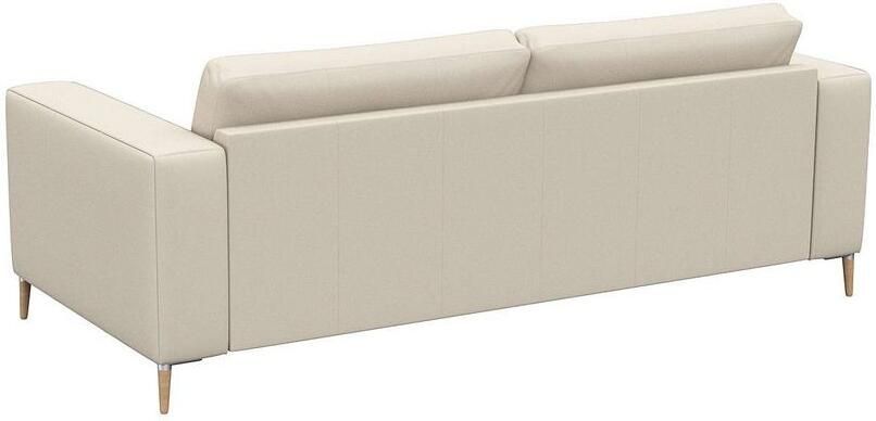 FLEXLUX 2 5-zitsbank Fiore super zitcomfort door koudschuim brede armleuningen voeten van aluminium + eiken - Foto 4