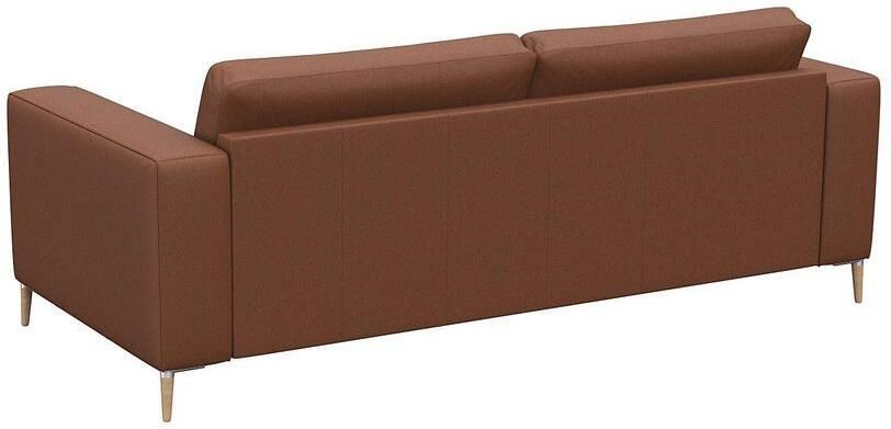 FLEXLUX 2 5-zitsbank Fiore super zitcomfort door koudschuim brede armleuningen voeten van aluminium + eiken - Foto 4