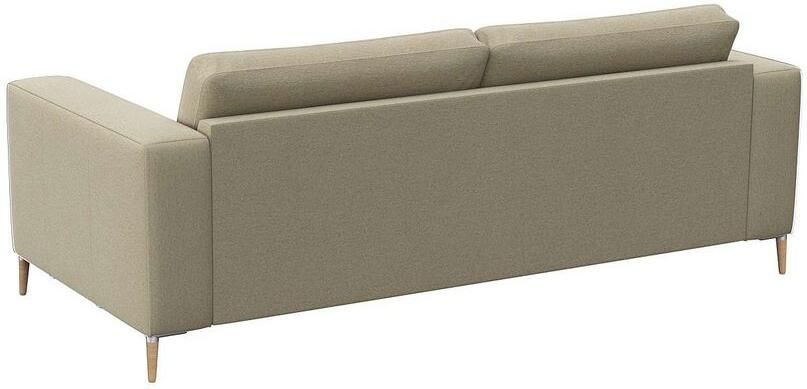 FLEXLUX 2 5-zitsbank Fiore super zitcomfort door koudschuim brede armleuningen voeten van aluminium + eiken - Foto 4