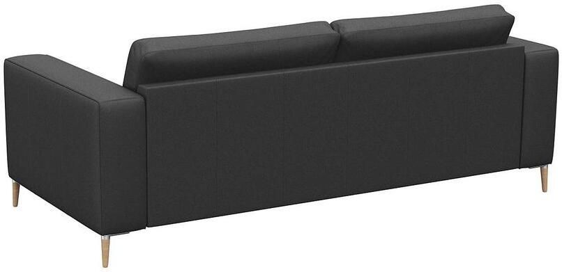 FLEXLUX 2 5-zitsbank Fiore super zitcomfort door koudschuim brede armleuningen voeten van aluminium + eiken - Foto 4