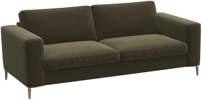 FLEXLUX 2 5-zitsbank Fiore super zitcomfort door koudschuim brede armleuningen voeten van aluminium + eiken - Foto 5