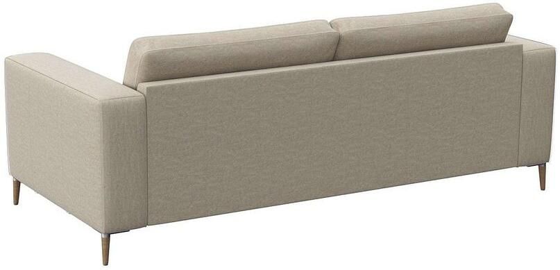 FLEXLUX 2 5-zitsbank Fiore super zitcomfort door koudschuim brede armleuningen voeten van aluminium + eiken - Foto 4