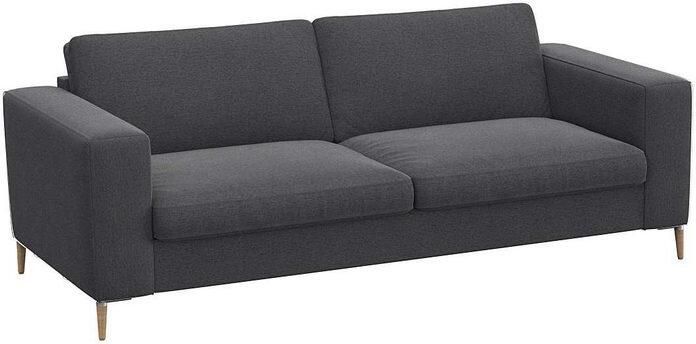 FLEXLUX 2 5-zitsbank Fiore super zitcomfort door koudschuim brede armleuningen voeten van aluminium + eiken - Foto 5