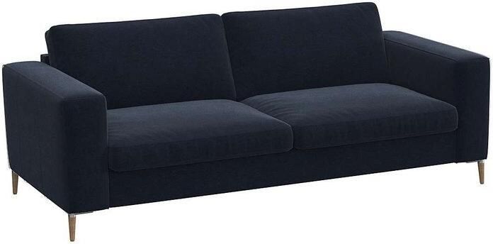 FLEXLUX 2 5-zitsbank Fiore super zitcomfort door koudschuim brede armleuningen voeten van aluminium + eiken - Foto 5