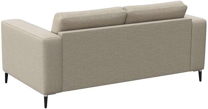 FLEXLUX 2-zitsbank Fiore brede armleuningen koudschuim poten aluminium + zwart - Foto 3