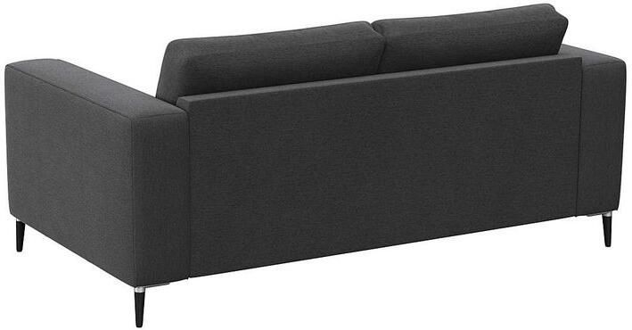 FLEXLUX 2-zitsbank Fiore brede armleuningen koudschuim poten aluminium + zwart - Foto 3