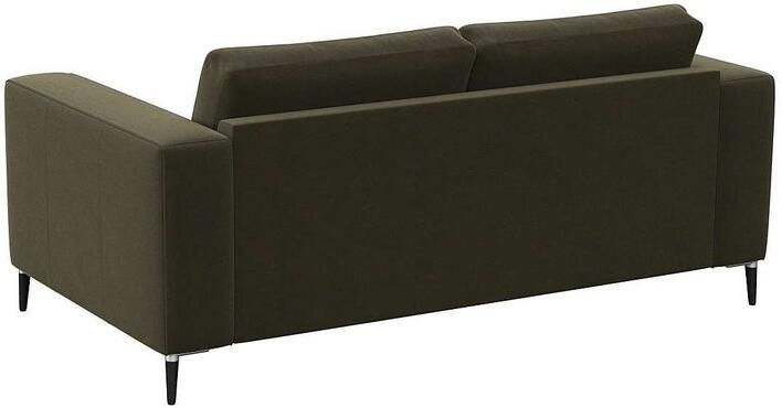 FLEXLUX 2-zitsbank Fiore brede armleuningen koudschuim poten aluminium + zwart - Foto 3