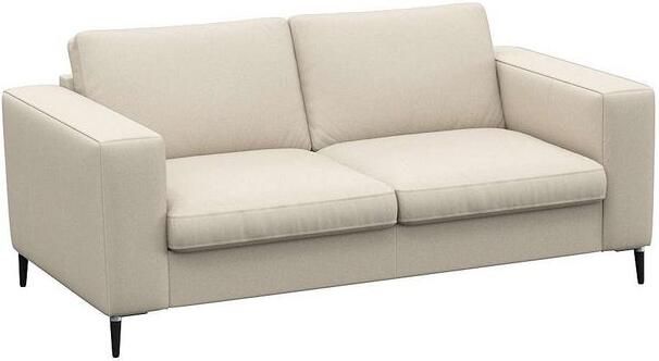 FLEXLUX 2-zitsbank Fiore brede armleuningen koudschuim poten aluminium + zwart - Foto 4