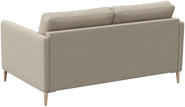 FLEXLUX 2-zitsbank Fiore smalle armleuningen koudschuim aluminium + eiken poten - Foto 3