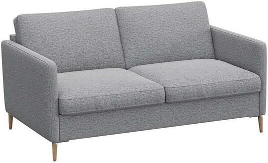 FLEXLUX 2-zitsbank Fiore smalle armleuningen koudschuim aluminium + eiken poten - Foto 4