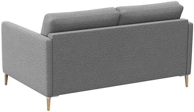 FLEXLUX 2-zitsbank Fiore smalle armleuningen koudschuim aluminium + eiken poten - Foto 3