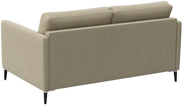 FLEXLUX 2-zitsbank Fiore brede armleuningen koudschuim poten aluminium + zwart - Foto 3