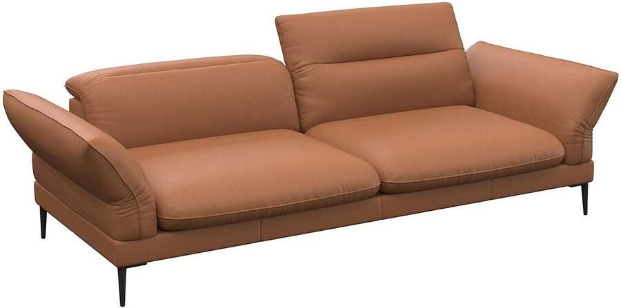 FLEXLUX 3-zitsbank Salino functie-sofa relaxsofa Bank met arm- en hoofdeinde verstellingen koudschuim & staalgolven - Foto 4