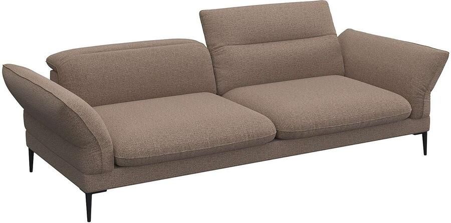 FLEXLUX 3-zitsbank Salino functie-sofa relaxsofa Bank met arm- en hoofdeinde verstellingen koudschuim & staalgolven - Foto 4