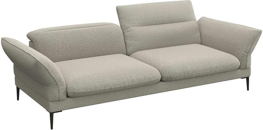 FLEXLUX 3-zitsbank Salino functie-sofa relaxsofa Bank met arm- en hoofdeinde verstellingen koudschuim & staalgolven - Foto 4