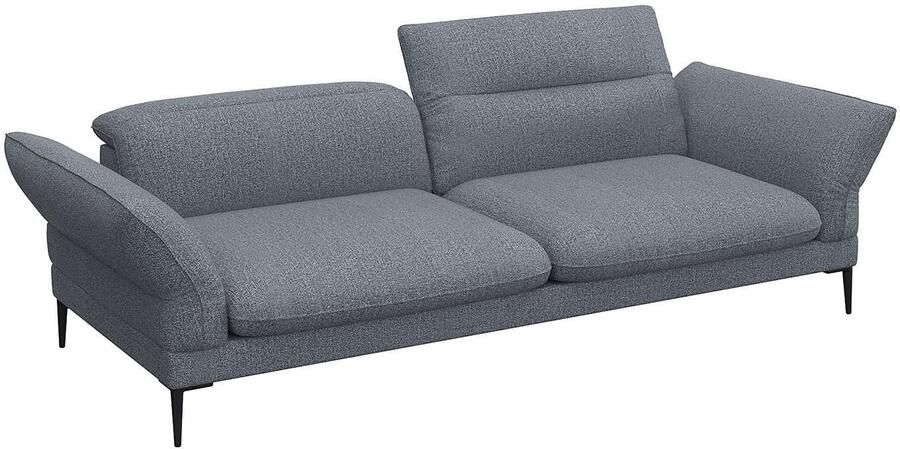 FLEXLUX 3-zitsbank Salino functie-sofa relaxsofa Bank met arm- en hoofdeinde verstellingen koudschuim & staalgolven - Foto 4