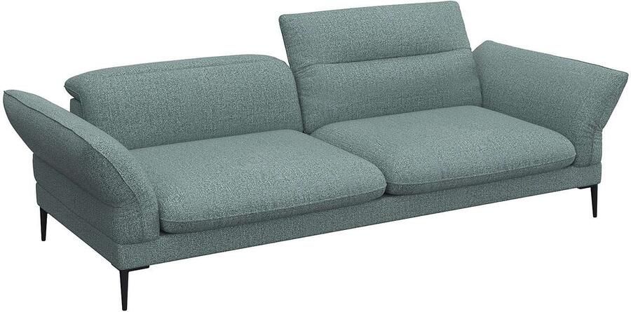 FLEXLUX 3-zitsbank Salino functie-sofa relaxsofa Bank met arm- en hoofdeinde verstellingen koudschuim & staalgolven - Foto 4