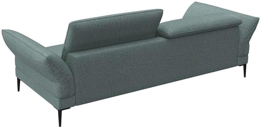 FLEXLUX 3-zitsbank Salino functie-sofa relaxsofa Bank met arm- en hoofdeinde verstellingen koudschuim & staalgolven - Foto 2