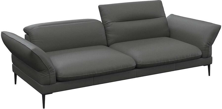 FLEXLUX 3-zitsbank Salino functie-sofa relaxsofa Bank met arm- en hoofdeinde verstellingen koudschuim & staalgolven - Foto 4