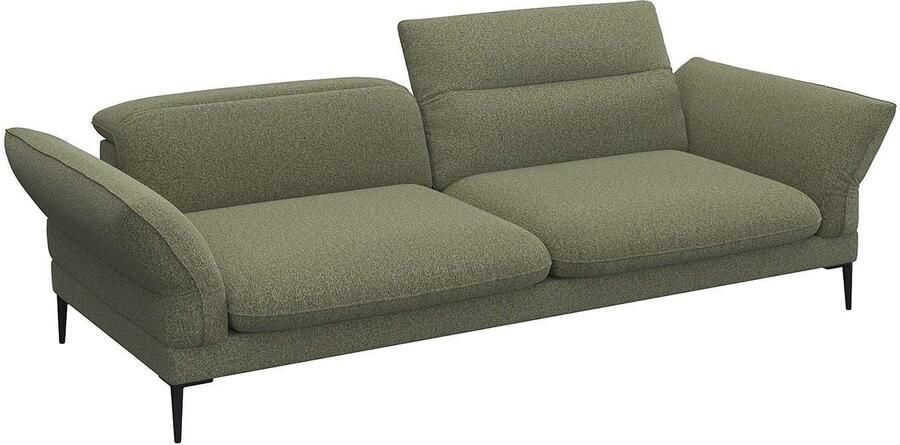 FLEXLUX 3-zitsbank Salino functie-sofa relaxsofa Bank met arm- en hoofdeinde verstellingen koudschuim & staalgolven - Foto 4