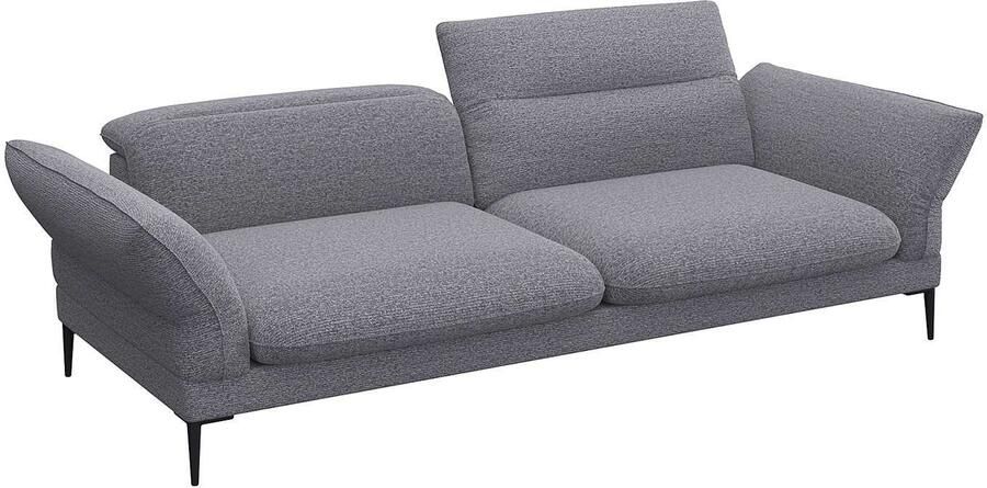 FLEXLUX 3-zitsbank Salino functie-sofa relaxsofa Bank met arm- en hoofdeinde verstellingen koudschuim & staalgolven - Foto 4