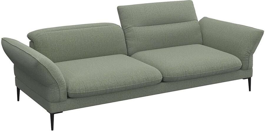 FLEXLUX 3-zitsbank Salino functie-sofa relaxsofa Bank met arm- en hoofdeinde verstellingen koudschuim & staalgolven - Foto 4