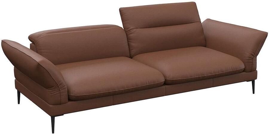 FLEXLUX 3-zitsbank Salino functie-sofa relaxsofa Bank met arm- en hoofdeinde verstellingen koudschuim & staalgolven - Foto 4