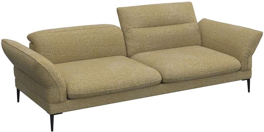 FLEXLUX 3-zitsbank Salino functie-sofa relaxsofa Bank met arm- en hoofdeinde verstellingen koudschuim & staalgolven - Foto 4