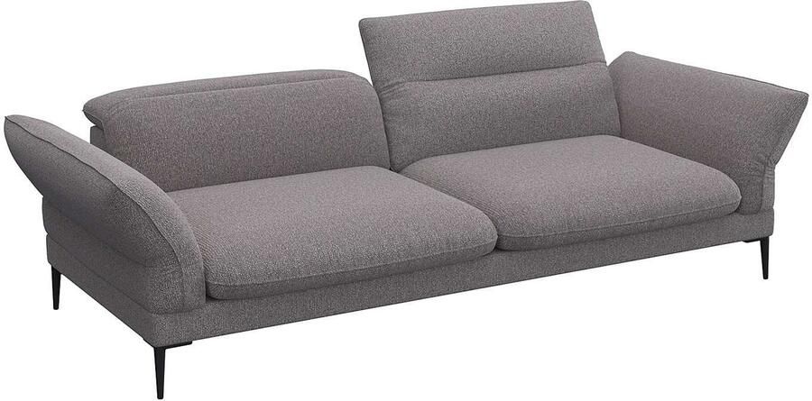 FLEXLUX 3-zitsbank Salino functie-sofa relaxsofa Bank met arm- en hoofdeinde verstellingen koudschuim & staalgolven - Foto 4