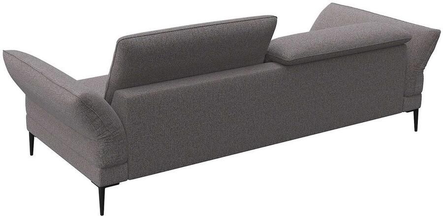 FLEXLUX 3-zitsbank Salino functie-sofa relaxsofa Bank met arm- en hoofdeinde verstellingen koudschuim & staalgolven - Foto 2