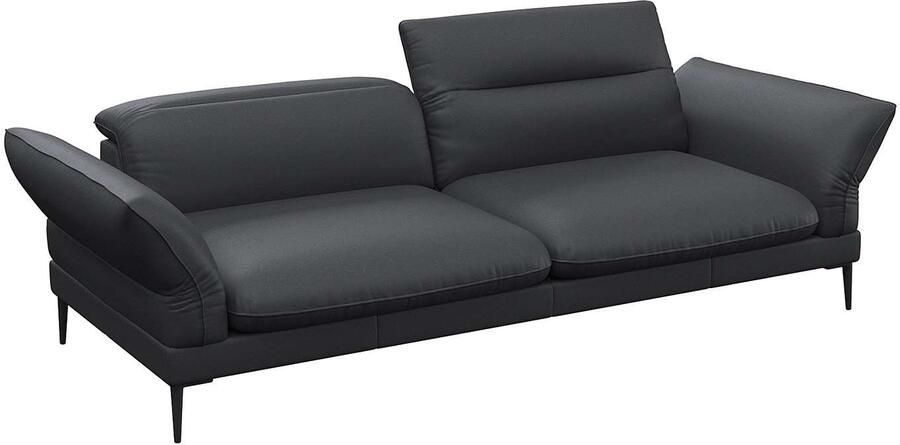 FLEXLUX 3-zitsbank Salino functie-sofa relaxsofa Bank met arm- en hoofdeinde verstellingen koudschuim & staalgolven - Foto 4