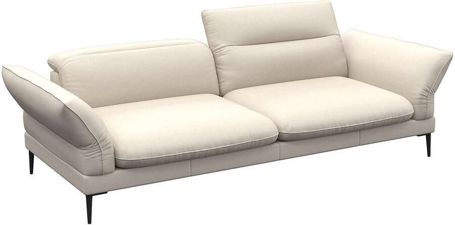 FLEXLUX 3-zitsbank Salino functie-sofa relaxsofa Bank met arm- en hoofdeinde verstellingen koudschuim & staalgolven - Foto 4