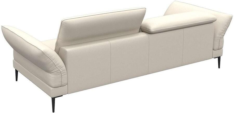 FLEXLUX 3-zitsbank Salino functie-sofa relaxsofa Bank met arm- en hoofdeinde verstellingen koudschuim & staalgolven - Foto 2