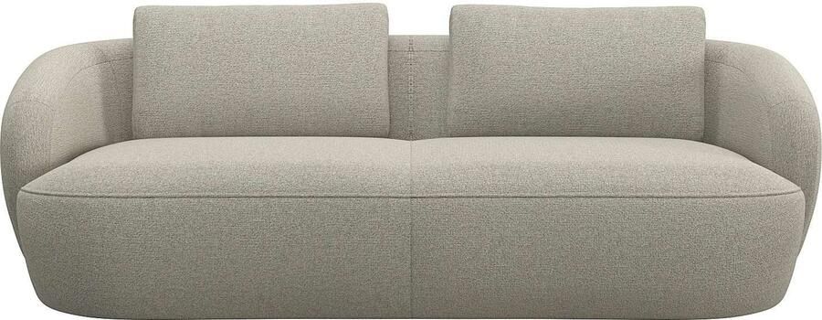 FLEXLUX 3-zitsbank Torino rond bank driezit Modern organisch bankontwerp koudschuim golfvering - Foto 5