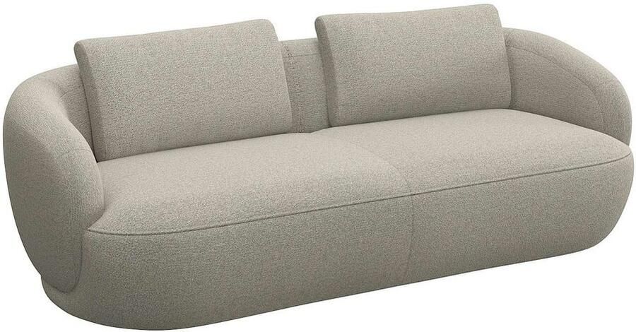 FLEXLUX 3-zitsbank Torino rond bank driezit Modern organisch bankontwerp koudschuim golfvering - Foto 2