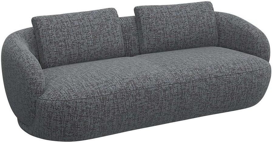 FLEXLUX 3-zitsbank Torino rond bank driezit Modern organisch bankontwerp koudschuim golfvering - Foto 2