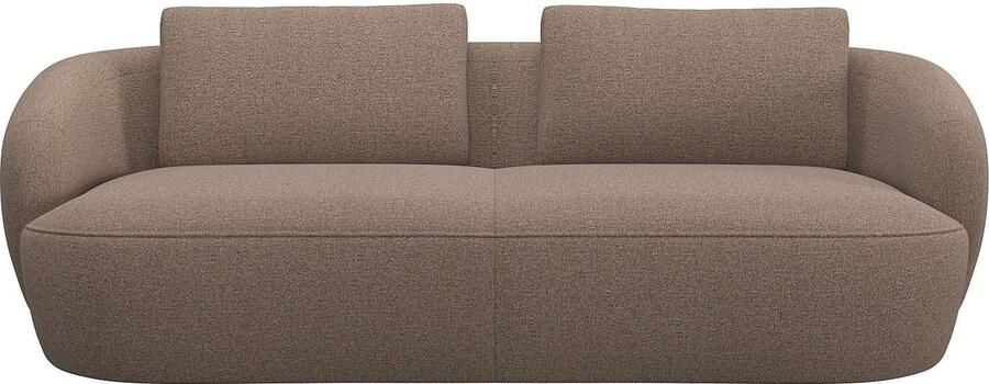 FLEXLUX 3-zitsbank Torino rond bank driezit Modern organisch bankontwerp koudschuim golfvering - Foto 5