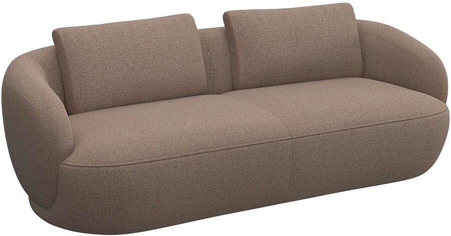 FLEXLUX 3-zitsbank Torino rond bank driezit Modern organisch bankontwerp koudschuim golfvering - Foto 2