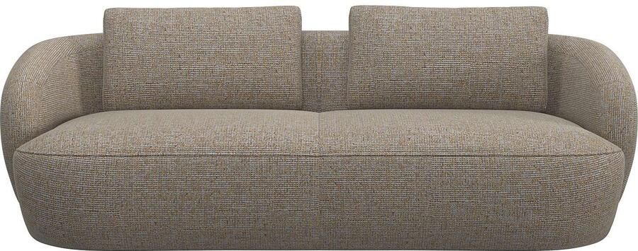 FLEXLUX 3-zitsbank Torino rond bank driezit Modern organisch bankontwerp koudschuim golfvering - Foto 5