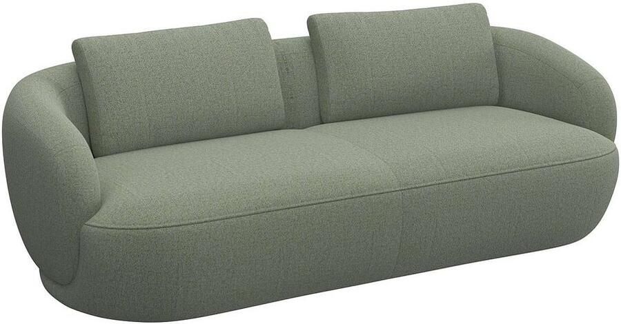 FLEXLUX 3-zitsbank Torino rond bank driezit Modern organisch bankontwerp koudschuim golfvering - Foto 2