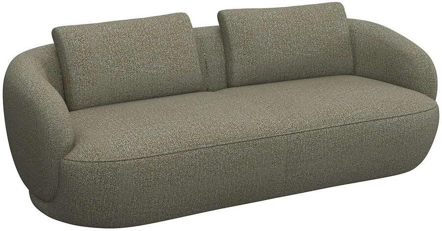 FLEXLUX 3-zitsbank Torino rond bank driezit Modern organisch bankontwerp koudschuim golfvering - Foto 2