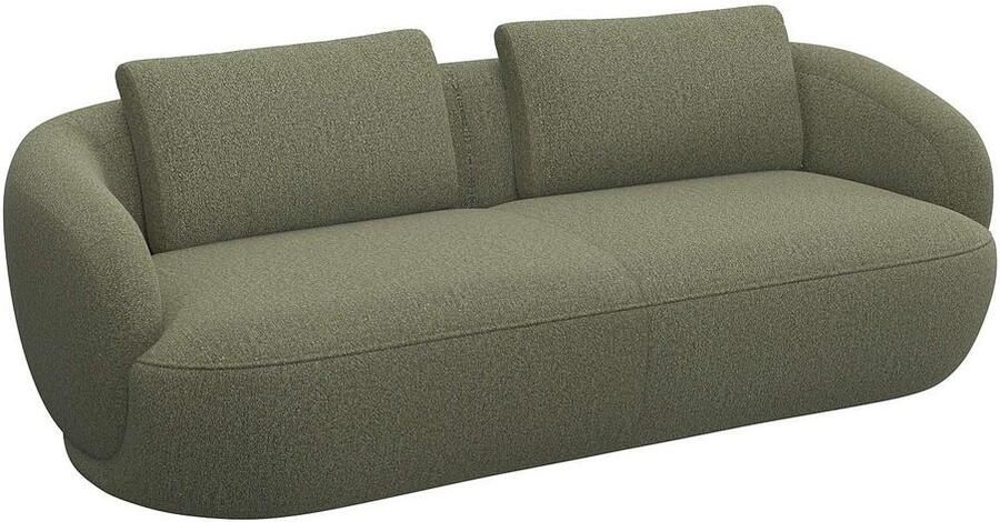 FLEXLUX 3-zitsbank Torino rond bank driezit Modern organisch bankontwerp koudschuim golfvering - Foto 2