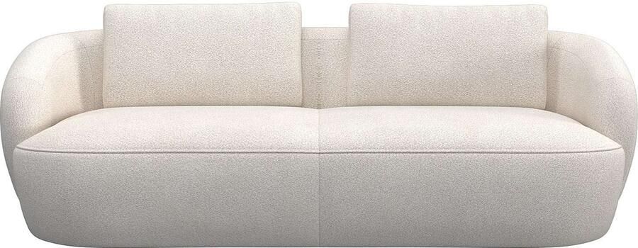 FLEXLUX 3-zitsbank Torino rond bank driezit Modern organisch bankontwerp koudschuim golfvering - Foto 5