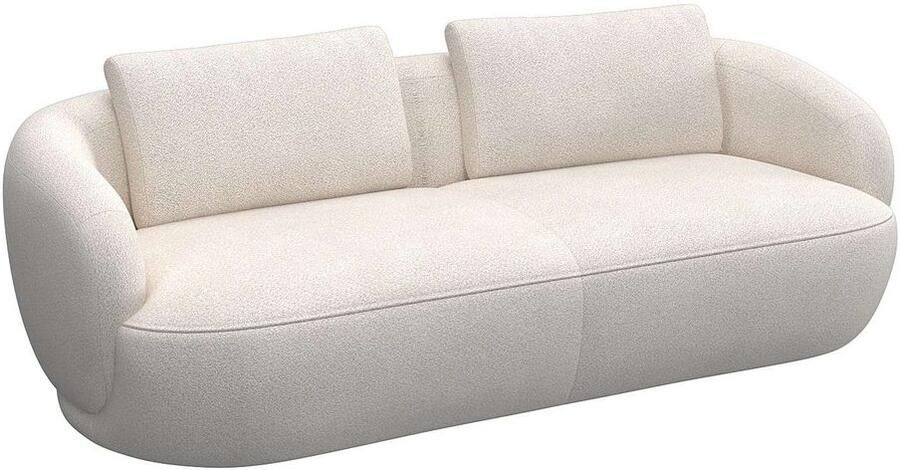 FLEXLUX 3-zitsbank Torino rond bank driezit Modern organisch bankontwerp koudschuim golfvering - Foto 2